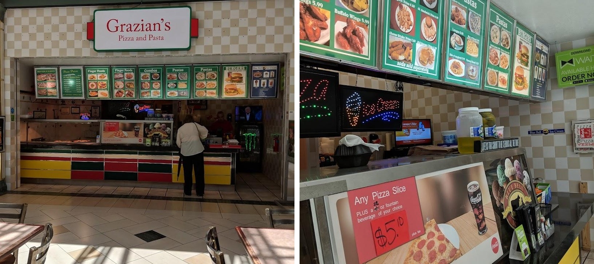 Grazian's Pizza and Pasta Menu